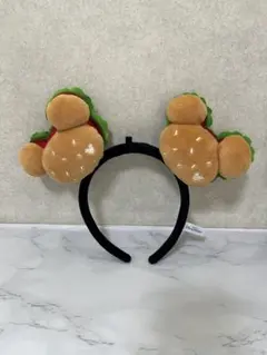 ディズニー　ハンバーガー型カチューシャ