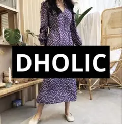 【DHOLIC】size Free花柄ワンピース
