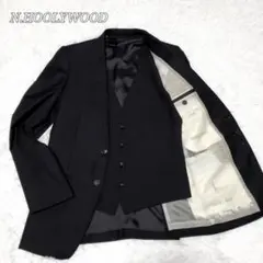 【極美品/タグ付】N.HOOLYWOOD コンパイルライン スーツ 黒 M 高級 お仕事にもオススメしたいN.HOOLYWOOD COMPILE LINE 