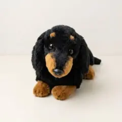 55cm 吉徳 ミニチュアダックス 犬 ぬいぐるみ レトロ くたくた 当時物