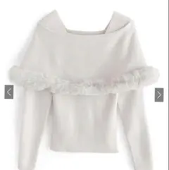 GRL ファー付きケープ風ニットトップス[an1344]