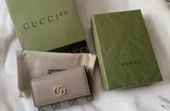 美品 GUCCI シルバーロゴ シボレザー Wホック 長財布 ブラウン - メルカリ