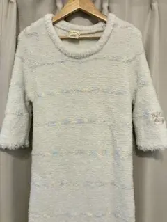 ジェラートピケ ルームウェア ワンピース ホワイト サイズF