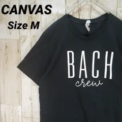 キャンバス Mサイズ 半袖Tシャツ ベラキャンバス 黒 ブラック ロゴ 古着