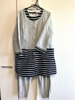 mutti ei Lサイズ ストライプパジャマ　マタニティ