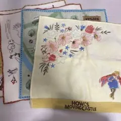 ジブリ　もののけ姫　となりのトトロ　ハウルの動く城 タオル ハンカチ