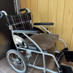 美品　KAWAMURA 介助用車椅子 チェック柄のサムネイル