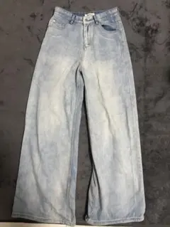 MENESライトブルーワイドレッグデニム