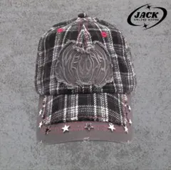 ecmelodi GREY PLAID STAR STUDDED HAT - メルカリ