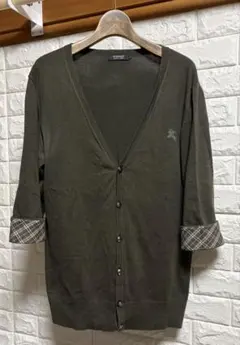 BURBERRYバーバリーブラックレーベルホースプリントカーディガン2ユーズド