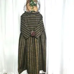 폰지 기모노 리메이크 롱 드레스