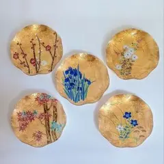 たち吉 銘々皿 検 梅菊紅葉光琳蒔絵レトロ飾皿オブジェ五寸皿豆皿 銘々皿