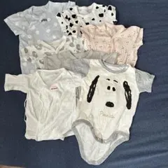 スヌーピーロンパースとベビー服セット６０〜７０ ７枚セット