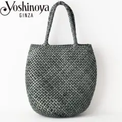 ✨銀座ヨシノヤ✨ パイソンレザー型押しかご バッグ - メルカリ