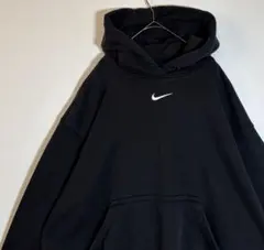 NIKE ナイキ　ワンポイント刺繍ロゴ　スウッシュ　無地　裏起毛　パーカー