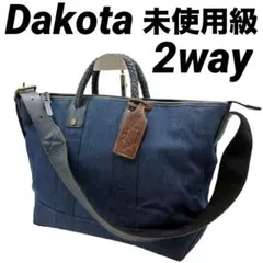 未使用級　Dakota ダコタ 2way デニム　トートバッグ チャーム A4可