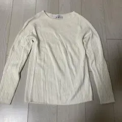 UNTITLED リブ編み長袖セーター サイズ2 アイボリー