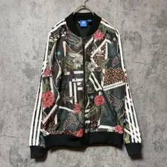 adidas　アディダス　レディース　トラックジャケット　牡丹柄　XOTサイズ adidas アディダス レディース トラックジャケット 牡丹柄 XOTサイズ