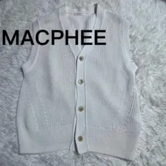 MACPHEE ギマ コットンニットベスト　トゥモローランド　S マカフィーのサムネイル