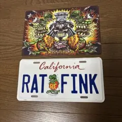Rat Fink ナンバープレート　ブリキ看板