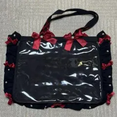 A3フリルデザイン痛バッグ用トートバッグ(Black Limited) レッド