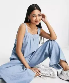 ASOS エイソス ソフト デニム ジャンプスーツ サロペット オーバーオール