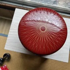 イ219 食籠『平安　上杉満樹造』『留塗片木目　食籠篭　共箱』漆塗　茶道具 イ219 食籠『平安 上杉満樹造』『留塗片木目 食籠篭 共