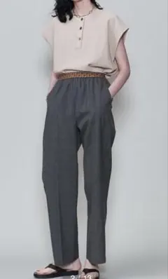 美品＜6(ROKU)＞JACQUARD GOMU PANTS/パンツ