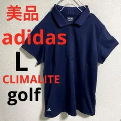 美品❗️ adidas アディダス　速乾　ゴルフ　半袖　ポロシャツ　レディース　L