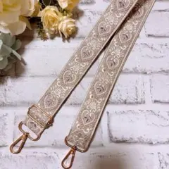 インド刺繍リボン　スマホショルダー　ショルダーベルト　バッグ　　NO4017