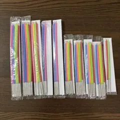 カラフルな誕生日用ろうそく　44本　まとめ売りのサムネイル