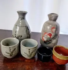 骨董品 徳利・大きめお猪口 9点セットまとめ売り - メルカリ