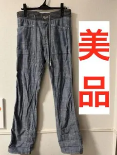 【美品】【Lee】メンズ　イージーパンツ ロールアップ シャンブレー