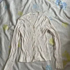 UNIQLO リブ編みカーディガン XL アイボリー