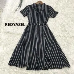 REDYAZEL レディアゼル レトロストライプシャツワンピース レディース F