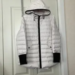 Jantzen フード付きダウンジャケット L 白ジャンセンダイビングガール