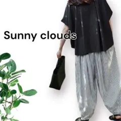 サニークラウズ　ワイドパンツ パンツ　アラビアンパンツ レディース　ストライプのサムネイル