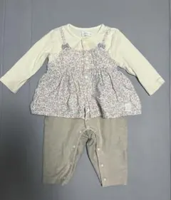 80 ぺプラムロンパース　長袖カットソー　チュニック　petit main