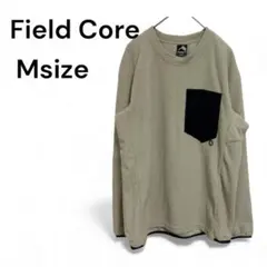 Field Core トップス ベージュ ジップポケット メンズ 長袖