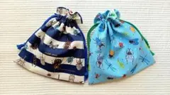 コップ袋 かわいい男の子柄 リバーシブル ハンドメイド