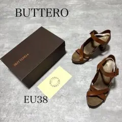 BUTTERO ブッテロ 本革 アンクルストラップ ヒール サンダル EU38のサムネイル