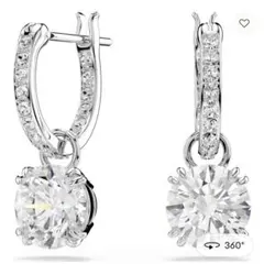 片耳SWAROVSKI Stilla ドロップピアス ホワイト スワロフスキーのサムネイル