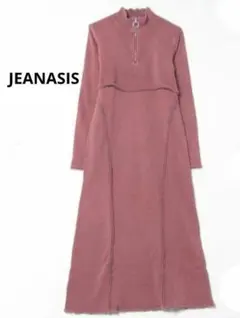 JEANASIS ハーフジップ リメイクウラケワンピース ワンピース