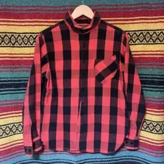 YEALOW 赤黒　ネルシャツ cushman クッシュマン　ブロックチェック