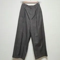 LOWRYSFARM チェック ワイド タックパンツ