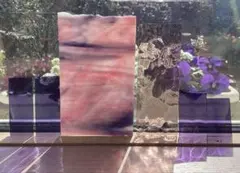 ステンドグラス　端材　紫 ピンク 透明セット