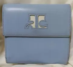 クレージュ　財布　水色　二つ折り　courregesのサムネイル