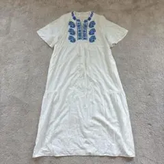 Libra Cue 刺繍ロングワンピースのサムネイル