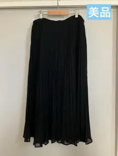 美品　レディース　17号　スカート プリーツ　黒　礼服
