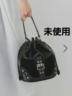 未使用 ジーナシス アンティークキンチャクBAG ブラック